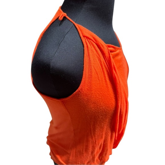 Helmut Lang Orange Raw-Hem Triple Layer  Deconstructed Tank Top Size M - Picture 4 of 14